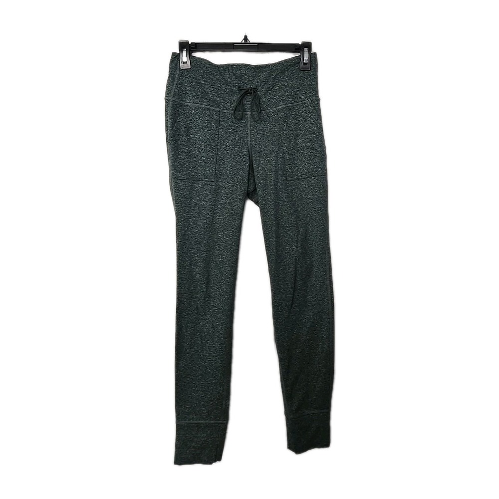 Old Navy Leggings Size Medium Green Fitted Ankle, Pockets. Draw String